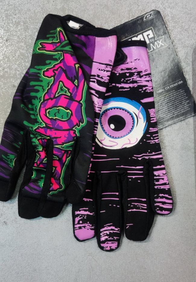 Перчатки ONEAL,XL, чёрный/зелёный/фиолетовый