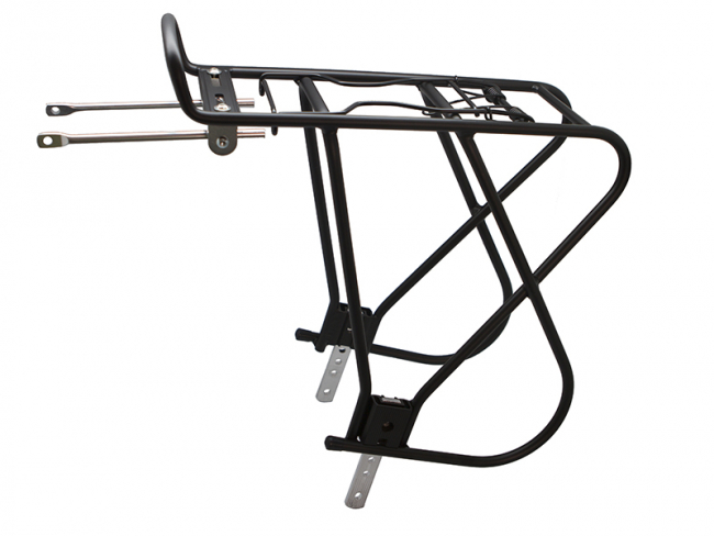 Багажник для велосипеда Bor yueh by-378tc, 26-28", алюминий, с боковыми дугами, с пружиной, чёрный