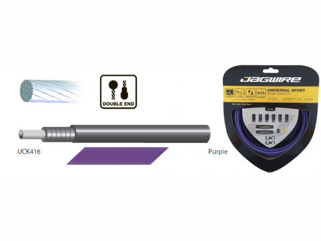 Jagwire тросы с оболочками тормозные комплект Universal Sport Brake Kit, фиолетовый